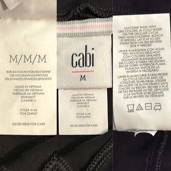 Cabi lean legging Women's size medium black multi high rise fitted #4142 - Picture 4 of 16